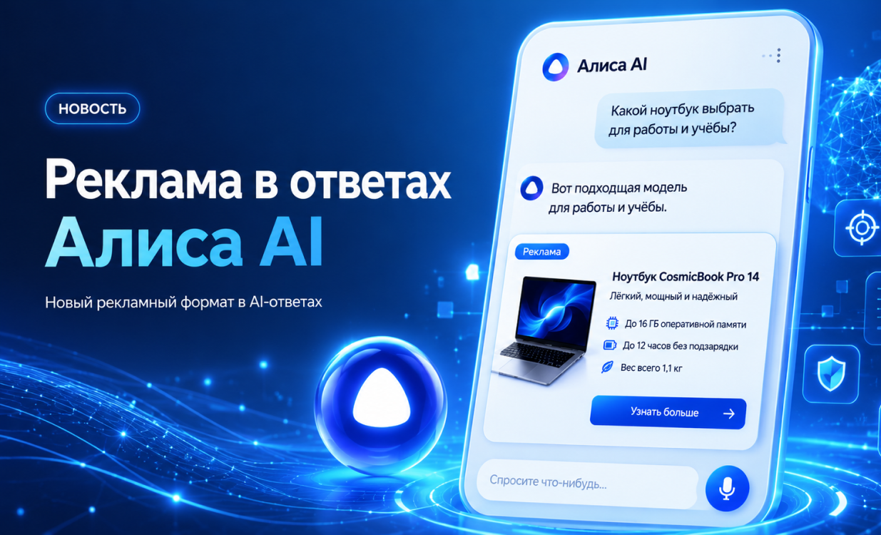 Яндекс официально запустил рекламу в ответах своей нейросети Алиса AI