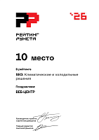 Диплом РР в сфере Климатические и холодильные решения «SEO » - 10 место