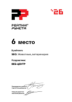 Диплом РР в сфере животные/ветеренария «SEO » - 6 место