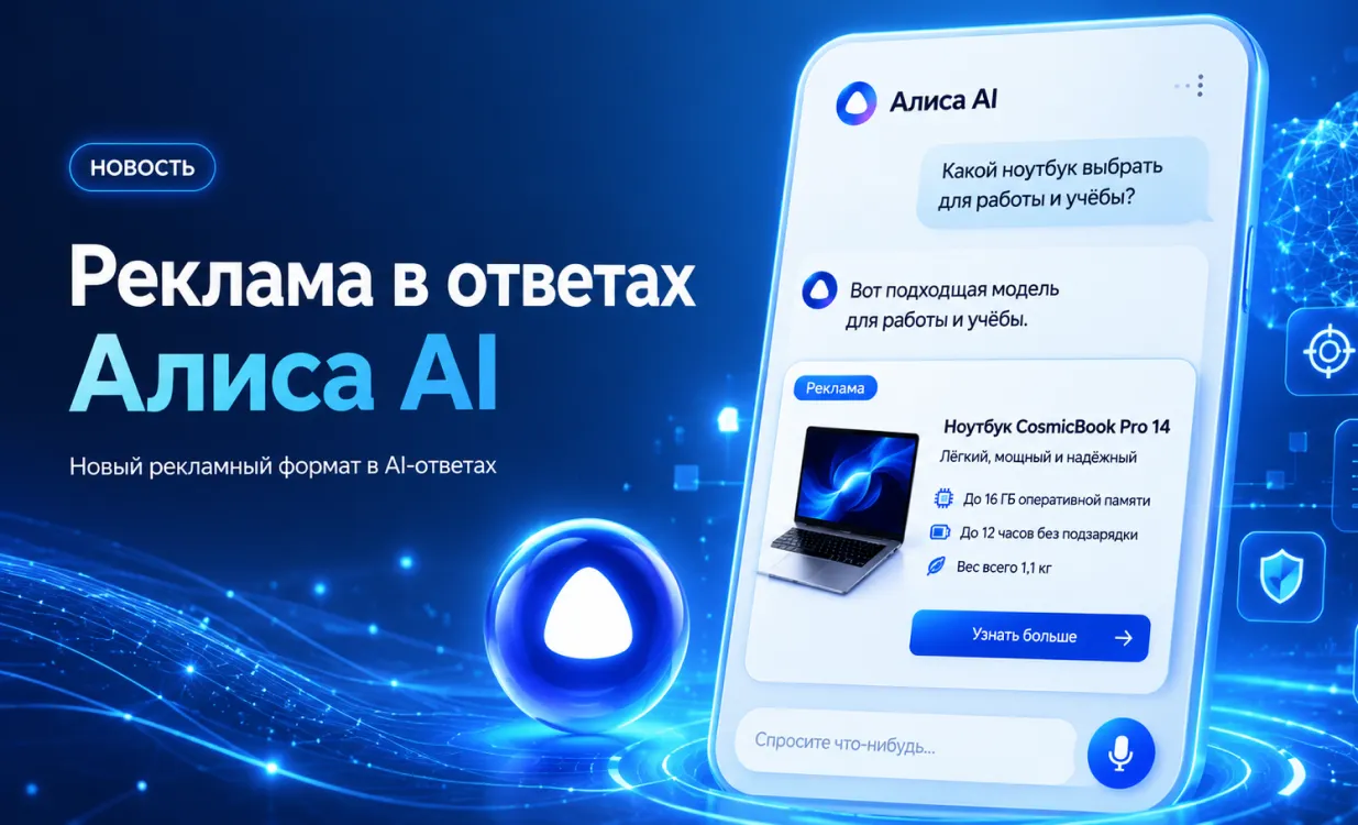 Яндекс официально запустил рекламу в ответах своей нейросети Алиса AI